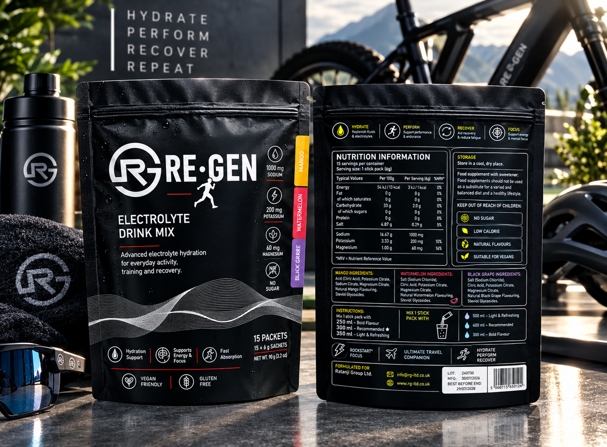 RE:GEN premium electrolyte drink mix